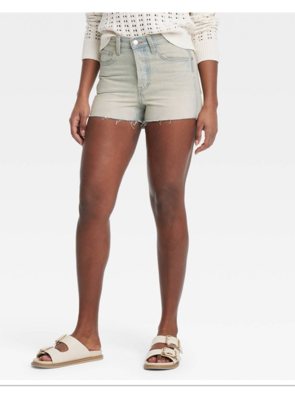 Light Wash High-Rise Denim Shorts - Women's University Thread